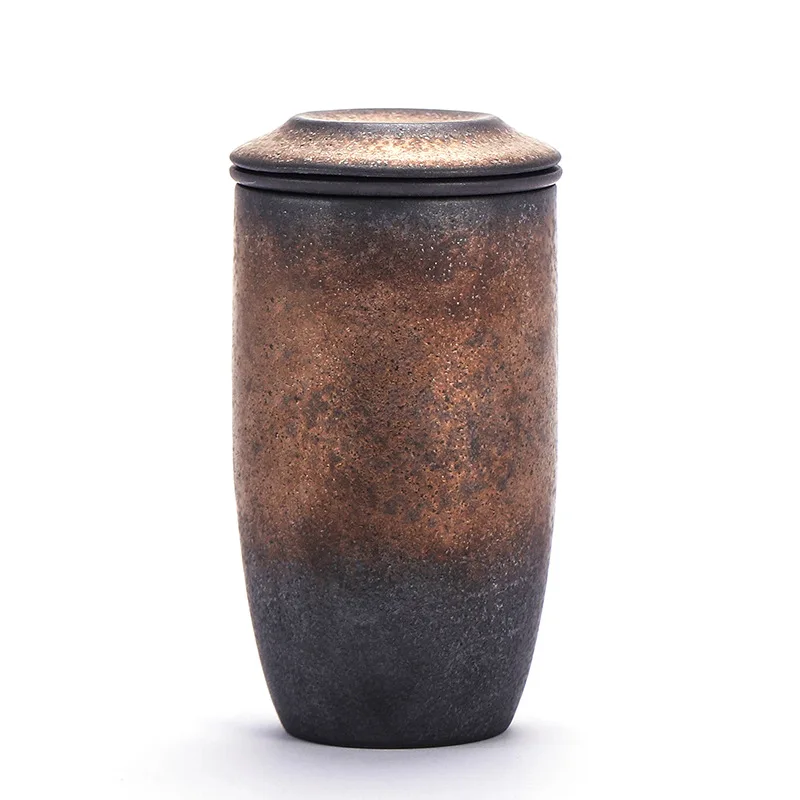 

2024Creative retro rough ceramic Espresso cup ceramic tea cup creative design household water cup latte cup