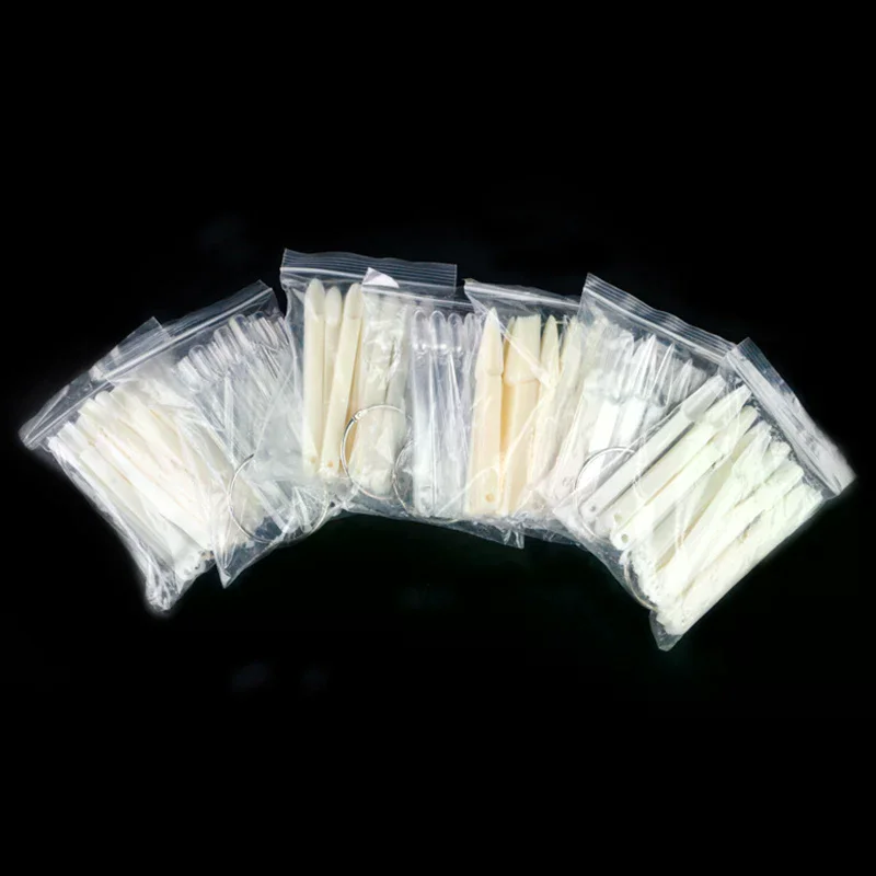 50Pcs False Nail Tips Polish Palette Nail Art Practice Color Display Sticker, Press On Nails Showing Shelf for DIY Manicure Tool