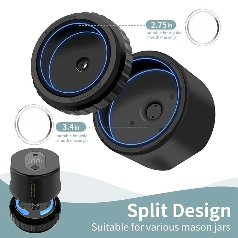 Description Picture 6 of itemVacuum Sealer, Wide Mouth And Regular Mouth Canning Lid Machine Kit For Food Storage