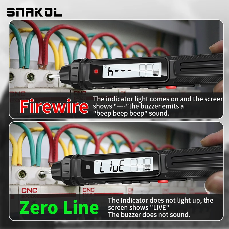 Smart Digital Multimeter 4000 Counts Non Contact High Precision Voltage Detector Pen Auto Range Capacitance OHm NCV Tester 2