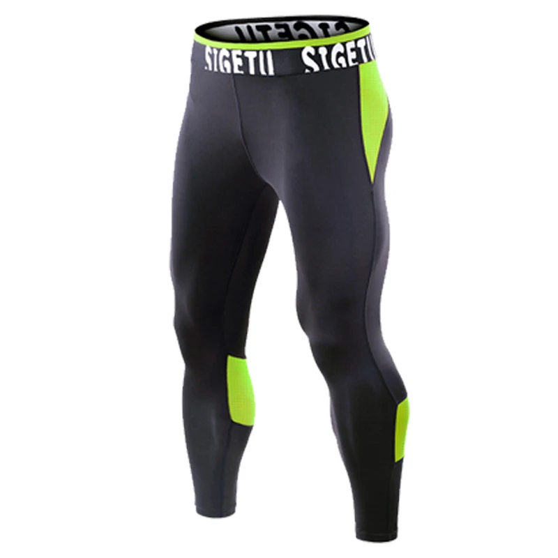 Quick Dry Elastic Compression Running Tights Men Sports Gym Fitness Lift Pants Workout Training Leggings Bottoms
