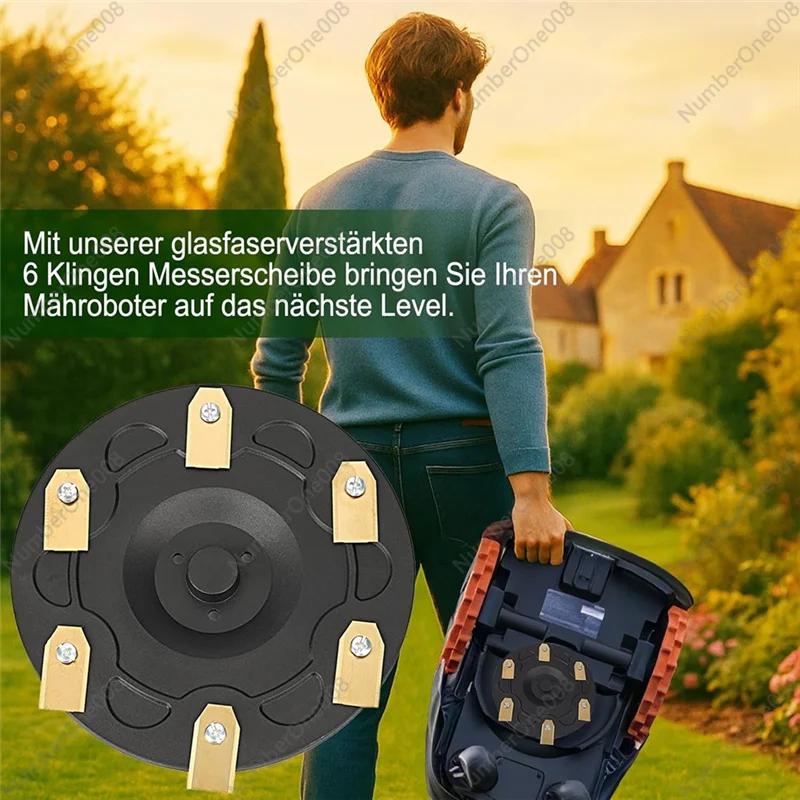 -Navimow I105E용 WSFS 견고한 잔디 깎기 기계 튜닝 블레이드 플레이트 커팅 디스크 세트는 커팅 블레이드를 교체합니다.