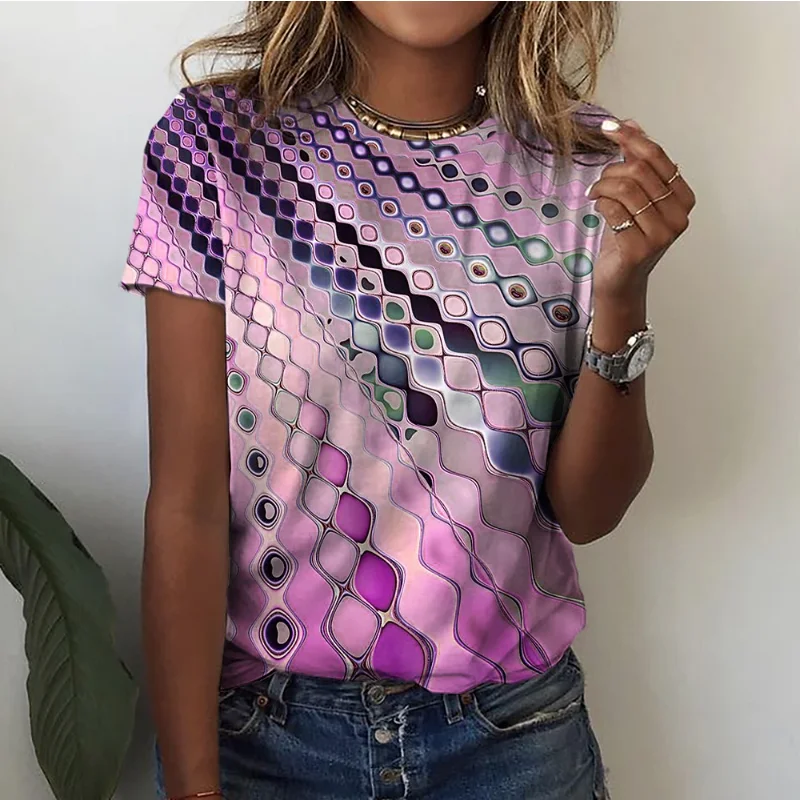 

Summer Fashion Ethnic Style Women's 3D Printed T-shirt O-Neck Short Sleeve Top Daily Homestay Pullover Regular Hot Selling Shirt