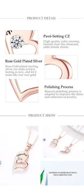 Regalos Para Mamá EUDORA Sterling Silver Mother Daughter Necklace