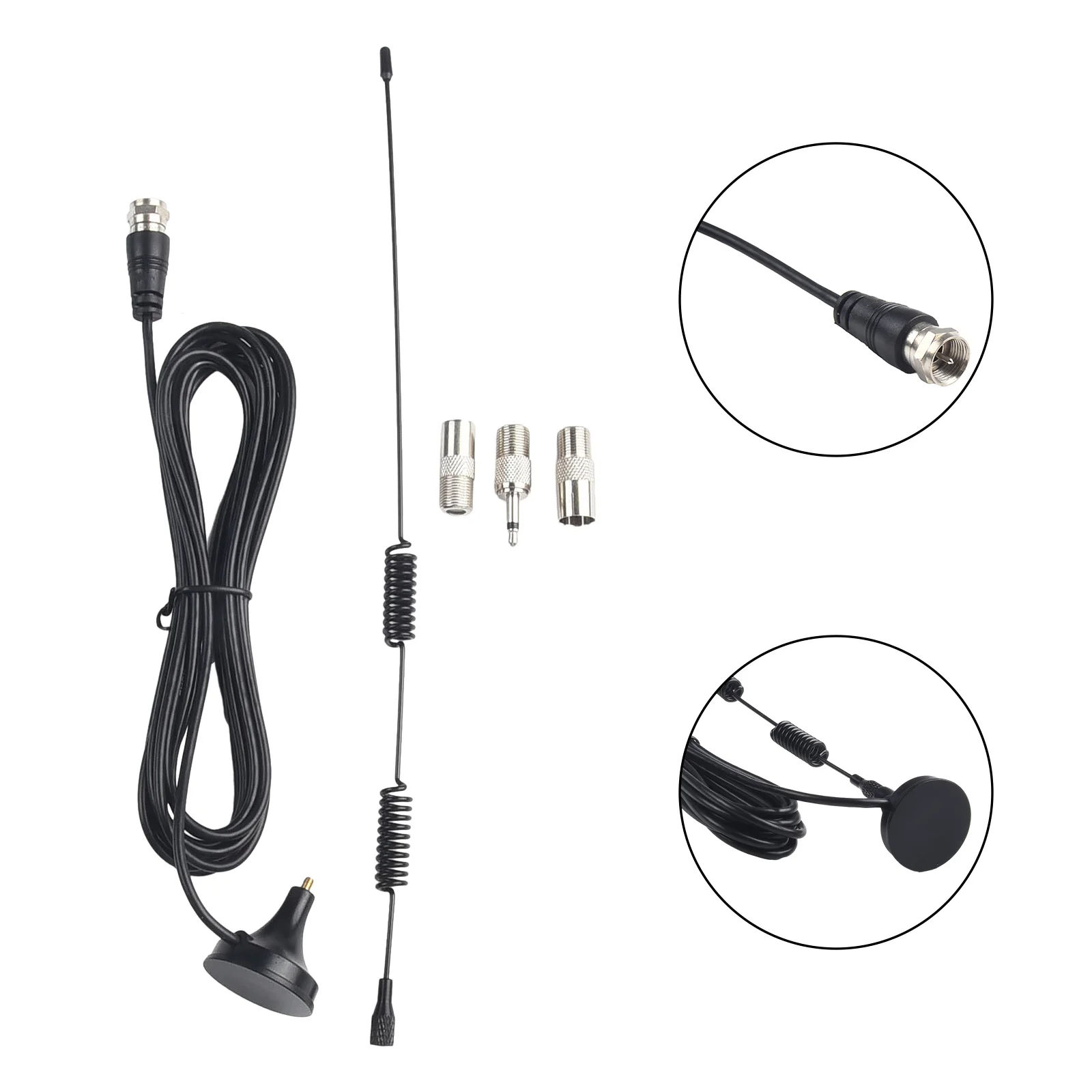Digitale Audioantenne für den Innenbereich, verbessert den FM-AM-Radioempfang, magnetische Basismontage, kompatibel mit AV-Audio-Vedio-Systemen – Detail 3