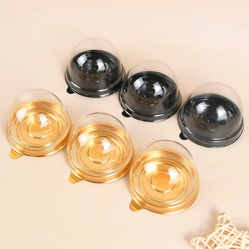 10/30/50pcs runde quadratische Dessert kuchen box mit Kuppel Eigelb Muffin Cupcake Verpackungs box Behälter Hochzeit Geburtstags feier Dekor – Detail 9