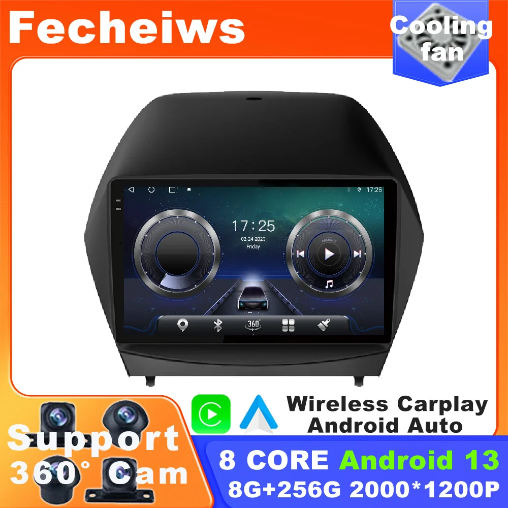 8 Cœurs 4G+64G Android 13 Autoradio Pour Hyundai IX35 (2010