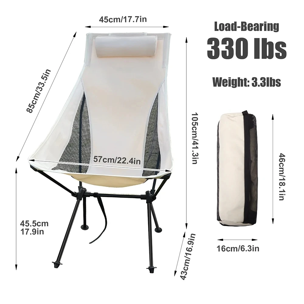 Folding Camping Chair with Headrest 5