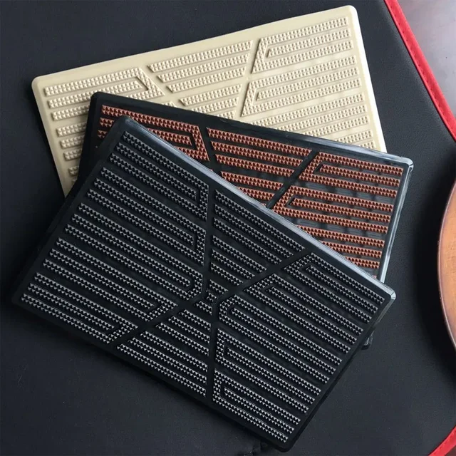 Universal Car Floor Pad PVC Pedal Plate Anti-skid Foot Heel Scuff Plate Car Floor Mat Non slip Carpet Patch auto Mat 23x15cm