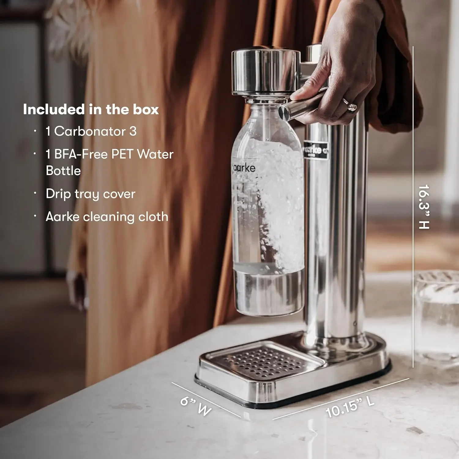 III Premium Carbonator-Sparkling & Seltzer Water Maker-Soda Maker with PET Bottle (Stainless Steel) 5