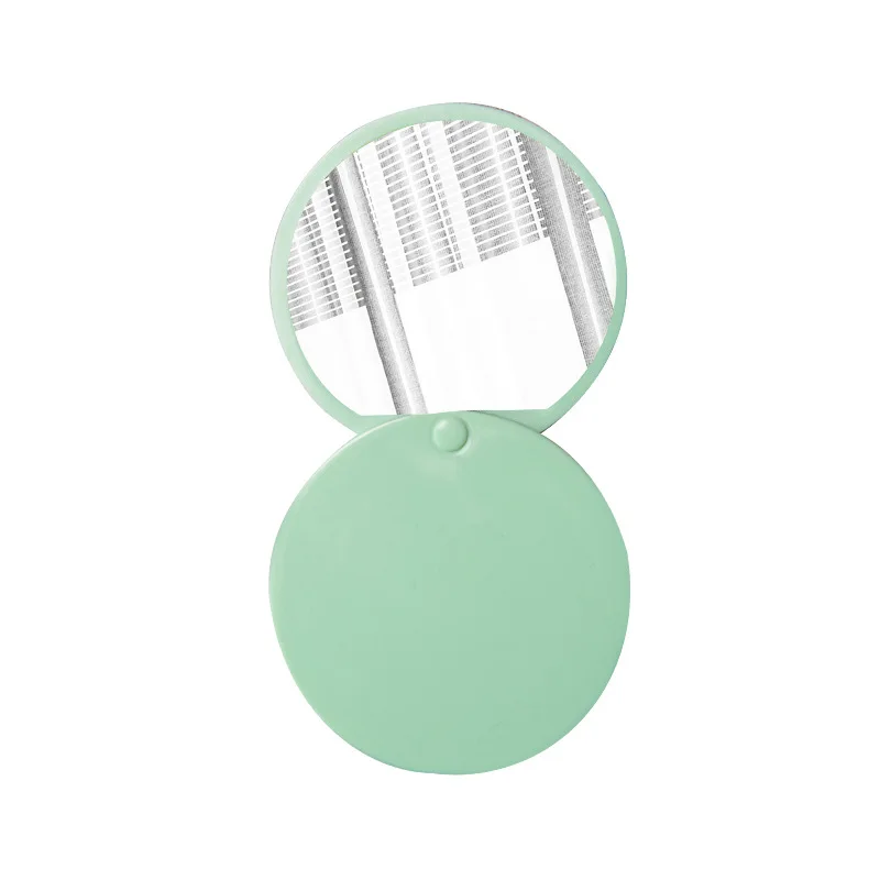 둥근 단면 포켓 접이식 거울 HD 소형 거울 휴대용 미니 화장 거울 손에 들고 다닐 수 있는 회전식 슬라이드 거울.