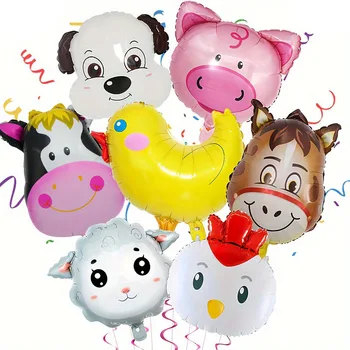 7-Piece Farm Animal Balloon Set 1