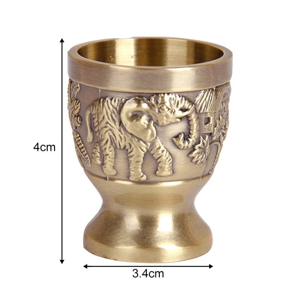 Classic Beverage Cups Bronze Color Elegant Metal Mugs Perfect For Entertaining Stylish Decorative Piece Indoor Events