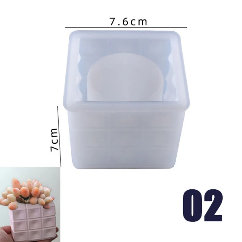 9 Moules Silicone Plantes Succulentes - Pour Bougies, Résine, Savon