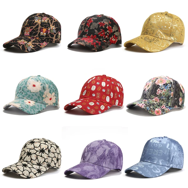 2023 New Print Flower Baseball Caps for Men and Women Summer Sun Hat Visor  Cap Adjustable Bonne Hats Gorras - AliExpress