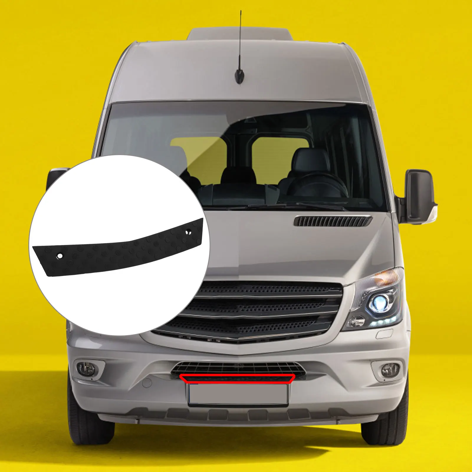 Front Lower Centre Bumper Step Long Lasting Front Bumper  Plate Trim 9068850411 High Strength for  W906 2014-2017