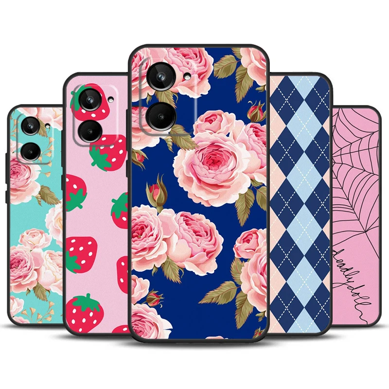 Spider Web Cherry Bomb Tony Per Realme C53 C55 C35 C33 C30 C25S C21Y C11 C15 Gt Neo5 Gt3 Gt5 9 10 11 12 Pro Plus Case