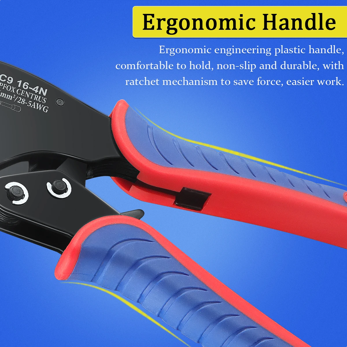 Ferrule Crimping Tool VXC9 16-4 Tubular Terminal Mini Pliers For Large Size Terminals Electrical Clamps 0.08-16mm²/28-5AWG