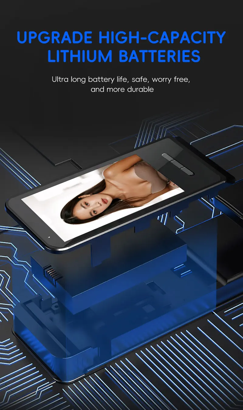 SANKESONG Tuya Smart 3D Face Door Lock Security Camera Monitor Intelligent Fingerprint Password Biometric Dual Battery