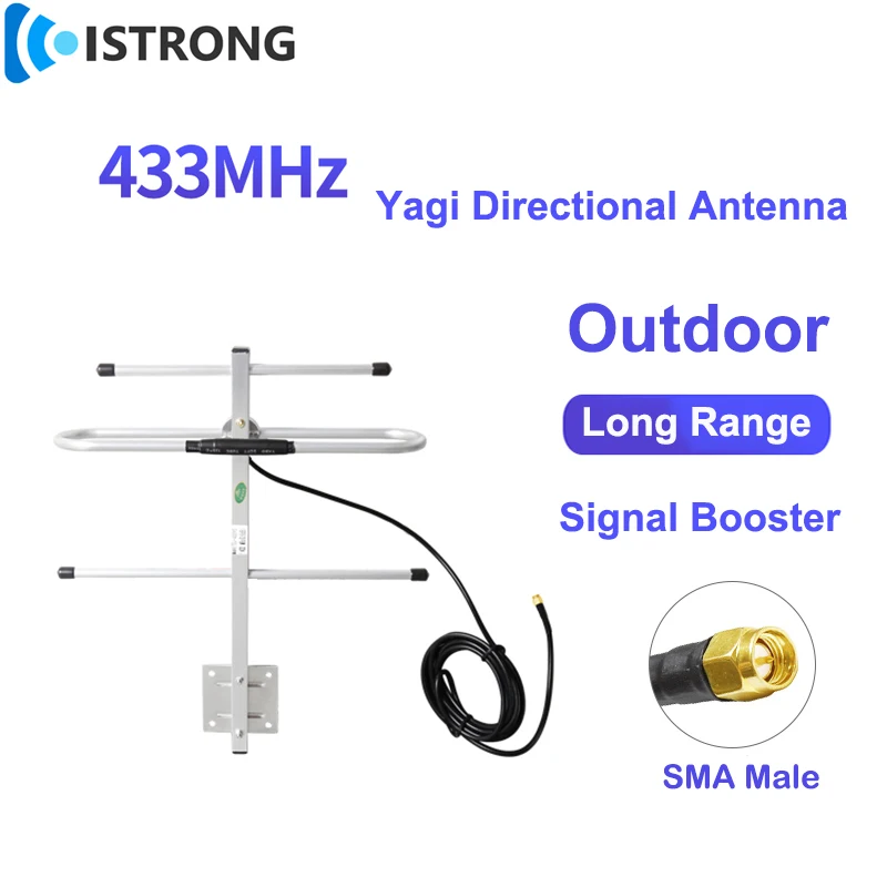 Antenna esterna estesa del ricevitore di 250M per i telecomandi di automazione del cancello 433MHz, migliora il segnale per l'apertura intelligente di per GTO