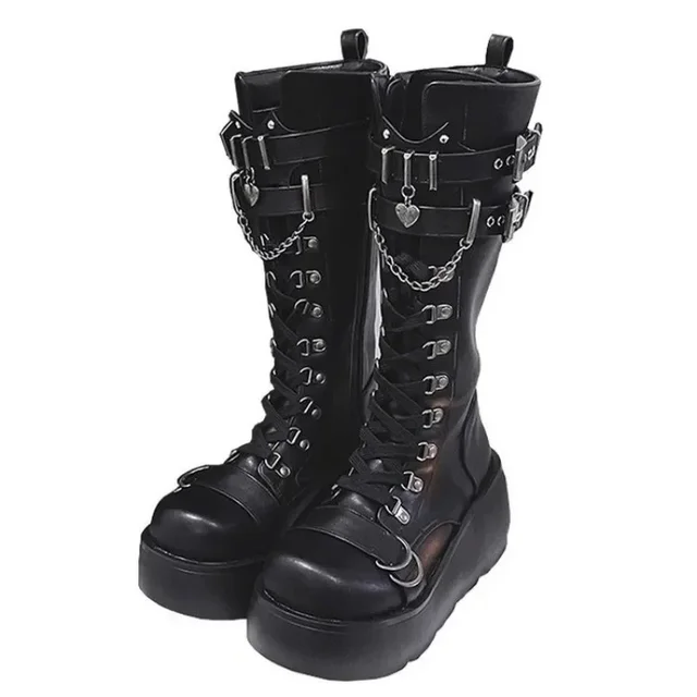 Gothic Chain Platform Boots