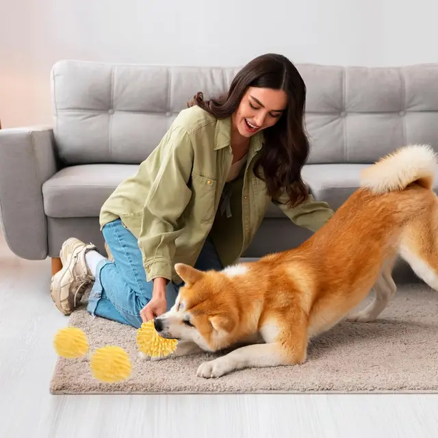 Interactive Dog Toys Moving Ball with Cover Self Rolling Dog Ball for Small/Medium/Large Dogs Automatic Dog Toys Keep Them Busy 4