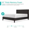 12 Inch,Green Tea Charcoal Cooling Gel Memory Foam Mattress, Fiberglass Free,  3-Layer, Breathable 4