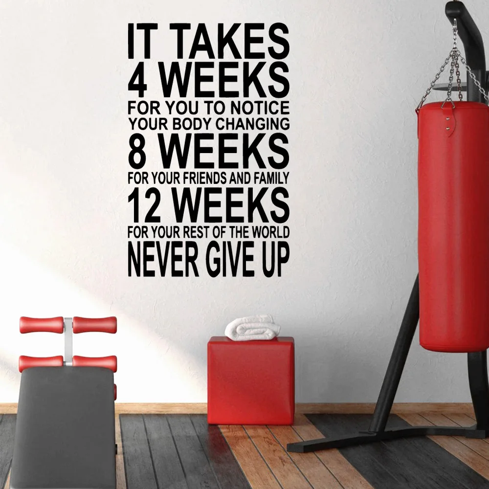 GYM Vinyl Wall Sticker Home Decor Stikers For Home Decor Living Room Bedroom Waterproof Wall Art Decal