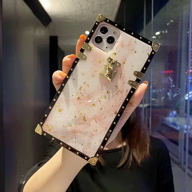 Marble Glitter Protective Phone Case