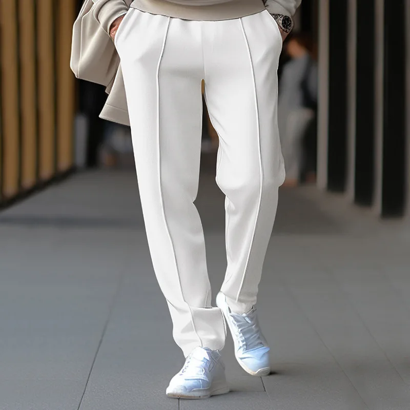 2024 New Fashion Men's Casual Pants Loose Waffle Sports Pants Male's Spring Autumn Joggers Sweatpants Business Slim Pencil Pants