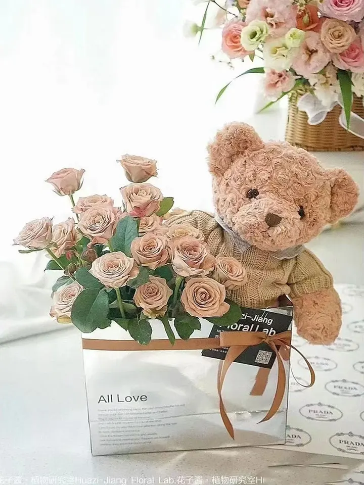 TaoBary 8 Sets Florist Bouquet Envelope Boxes With Floral Foam