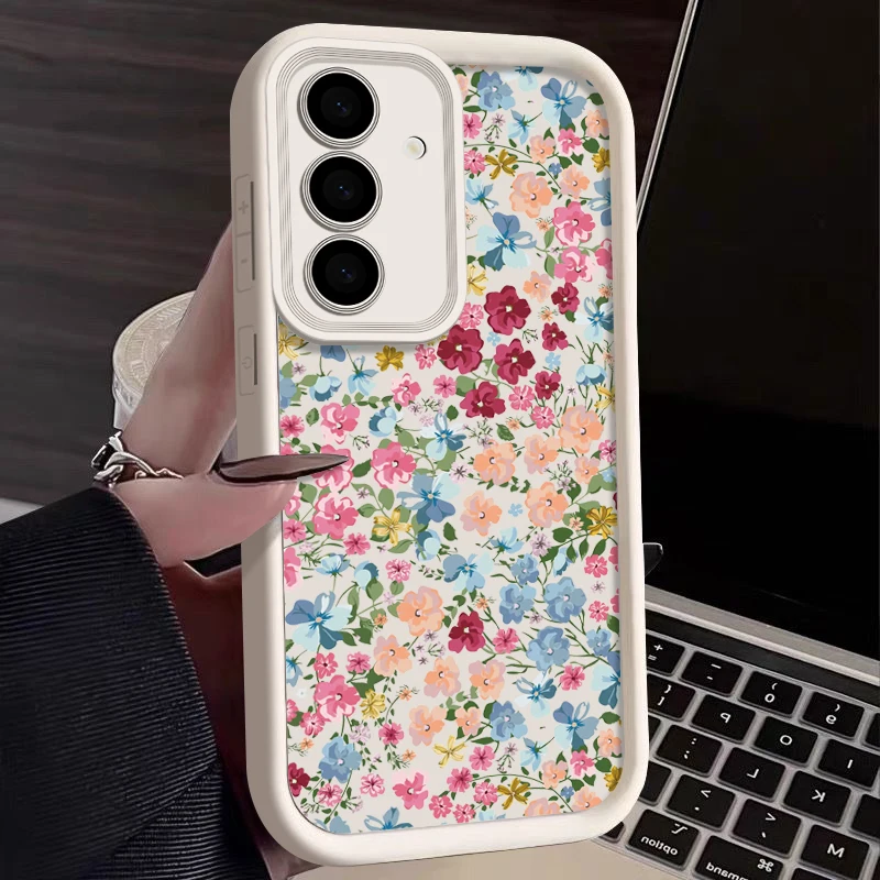 Small Flowers Soft Phone Case - Elegant Floral Design Cover