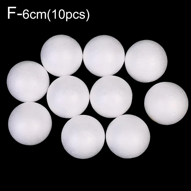 thumbnail image 1 of Bolas de espuma de poliestireno para modelar, 10/50/100, 1-10 cm, color blanco, para manualidades, para decoración de bodas, cumpleaños, fiestas y Navidad, 1 of 5