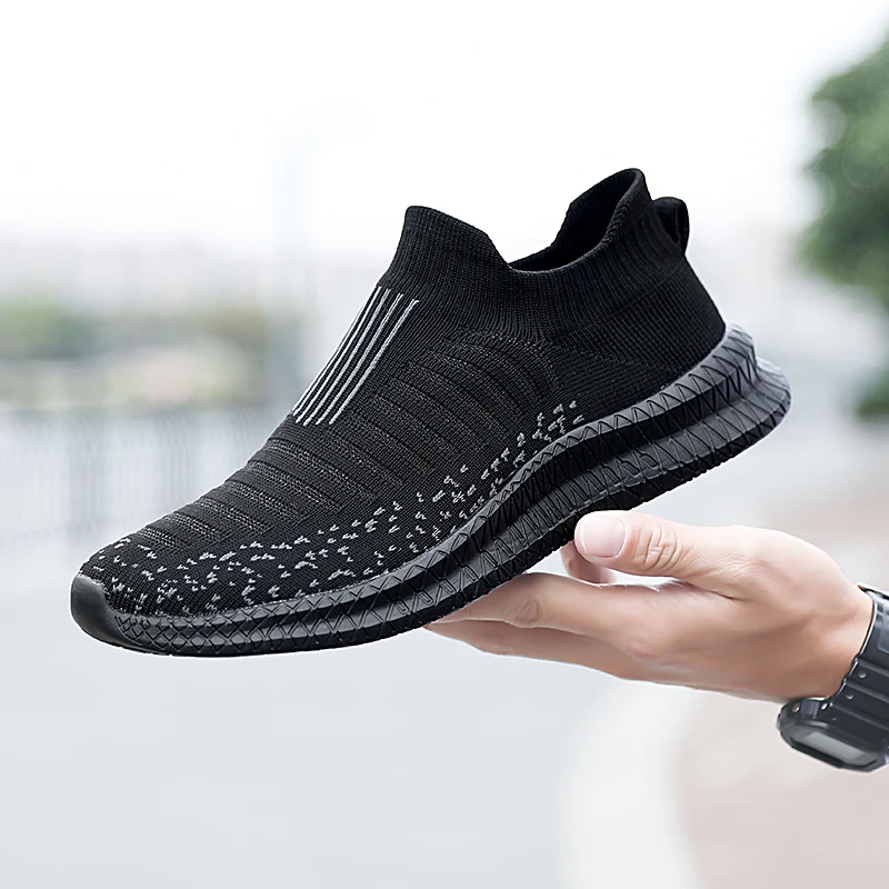 

Men Shoes Breathable Men's Sneakers Comfortable Running Shoes Tenis Outdoor Slip On Walking Sneakers Sock Jogging Shoes