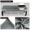 1pc Solid silver fox fur elastic dustproof bench cover with rope decoration and beautification 2