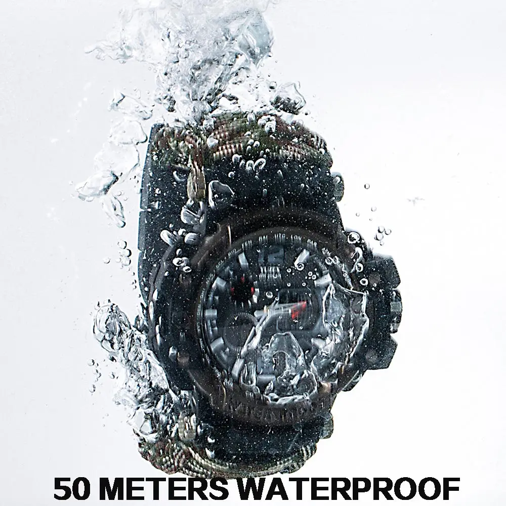 Outdoor Survival Watch Multifunctional Waterproof Military Tactical Paracord Watch Bracelet Camping Hiking Emergency Gear EDC