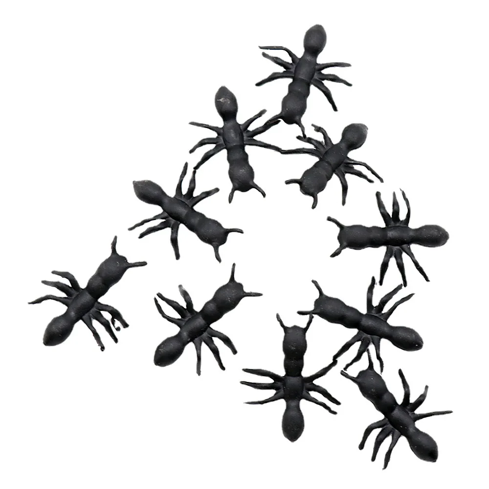 500Pcs Novelty Simulation Ants Halloween Stimulating Plastic Realistic Ants Pranks Joking Toys Halloween Party Horror Prop