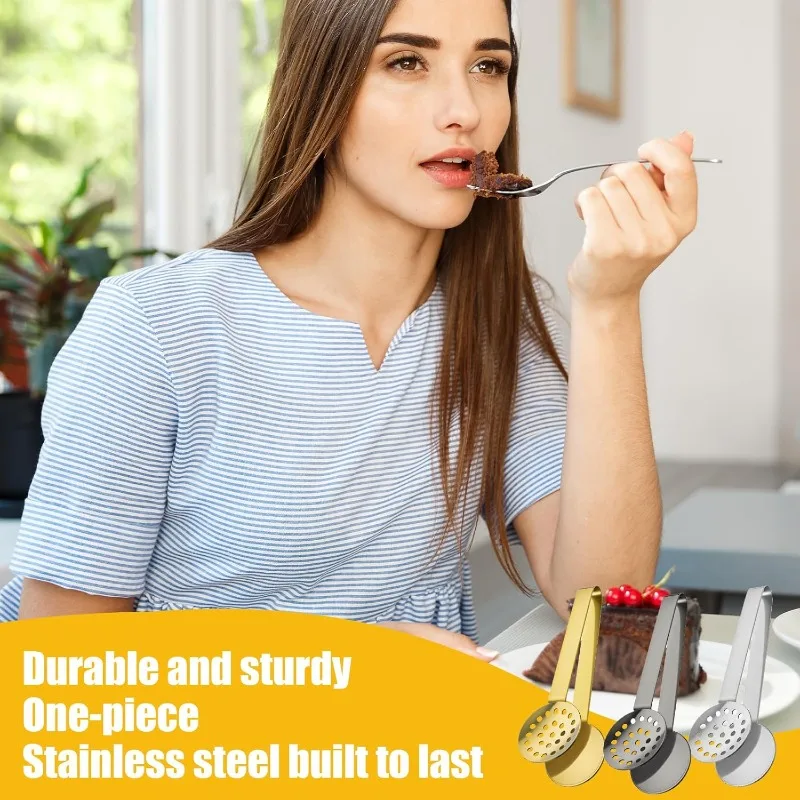 Tea Bag Squeezing Pliers, Stainless Steel Circular Tea Pliers, Kitchen and Bar Tools, Practical in Gold, Silver and Black Colors