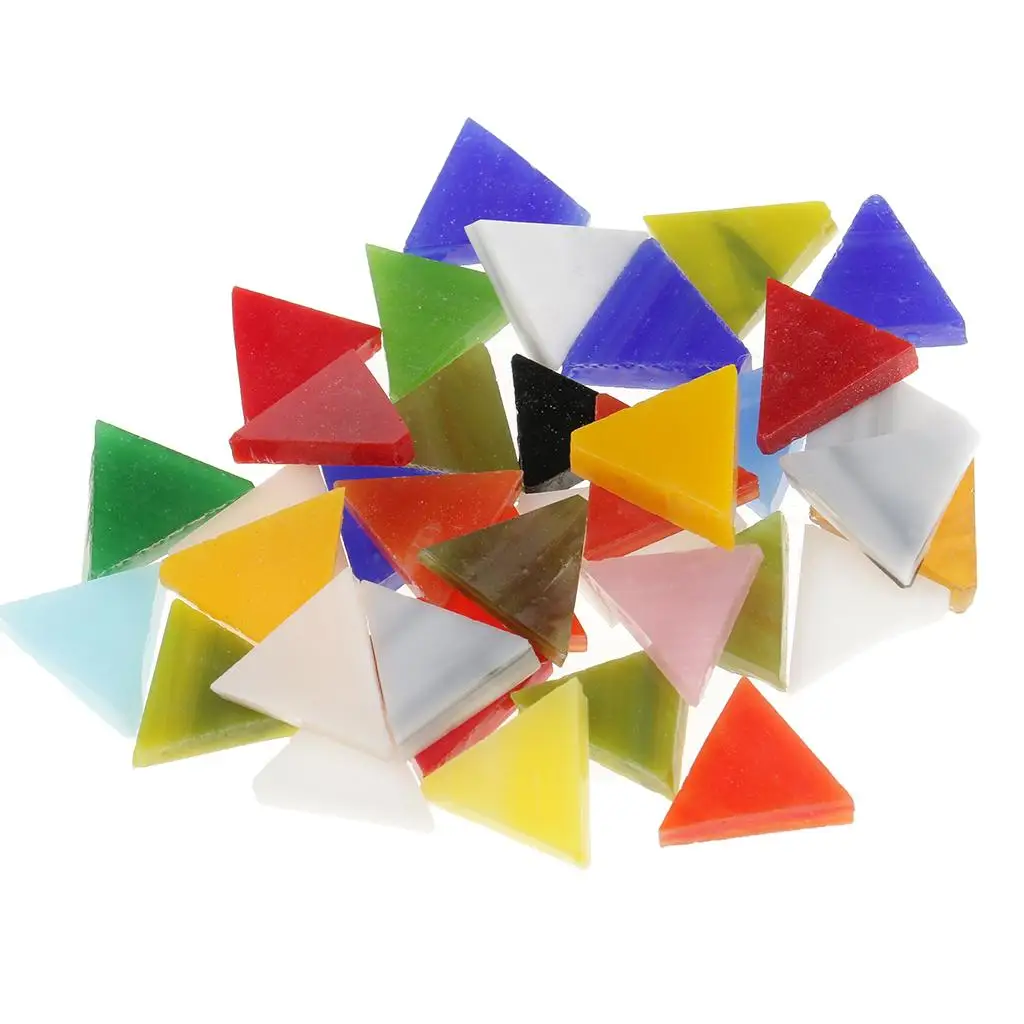 2x Lot Colorful Vitreous Glass Mosaic Tiles Pieces for Mosaic Making Kids Toys