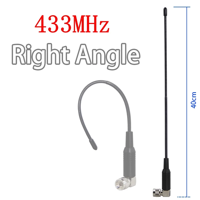 High-Gain Omnidirectional Soft Whip Antenna with SMA Right-Angle Connector