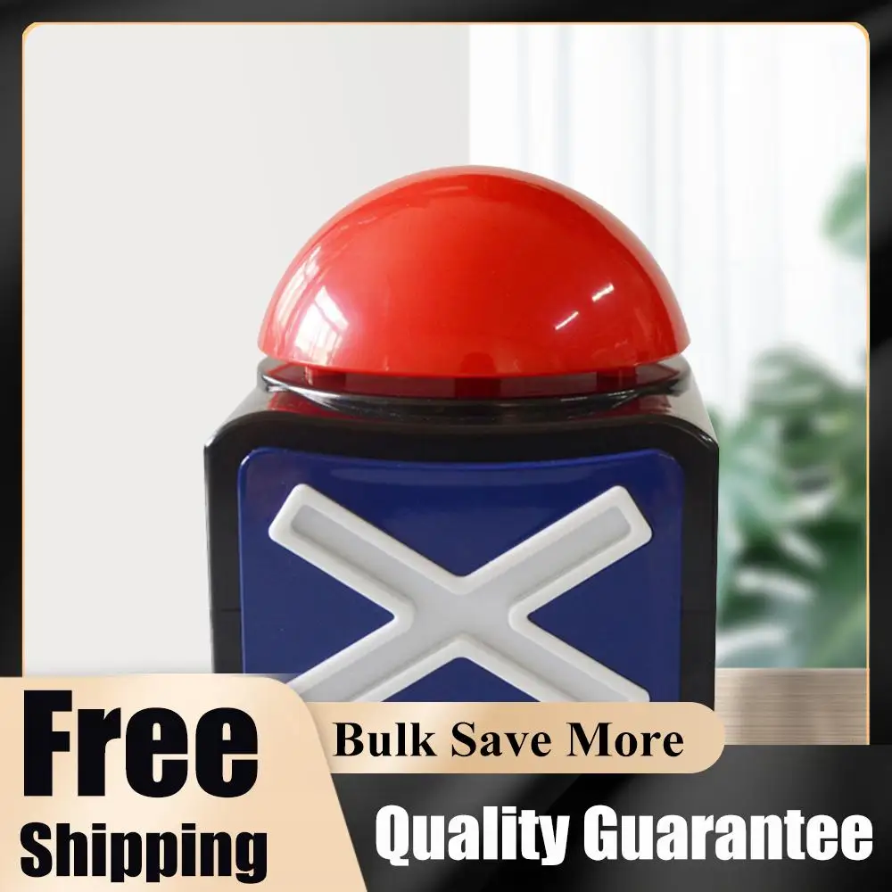 빨간색 버저 알람 버튼 박스 (소리 및 조명 알람 기능 포함) - 질문 게임, 재능..