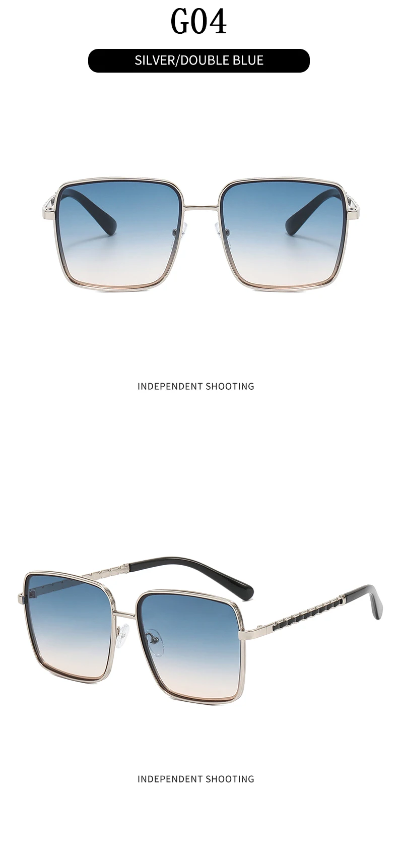 Óculos de sol femininos quadrados oversized vintage_voghion.com