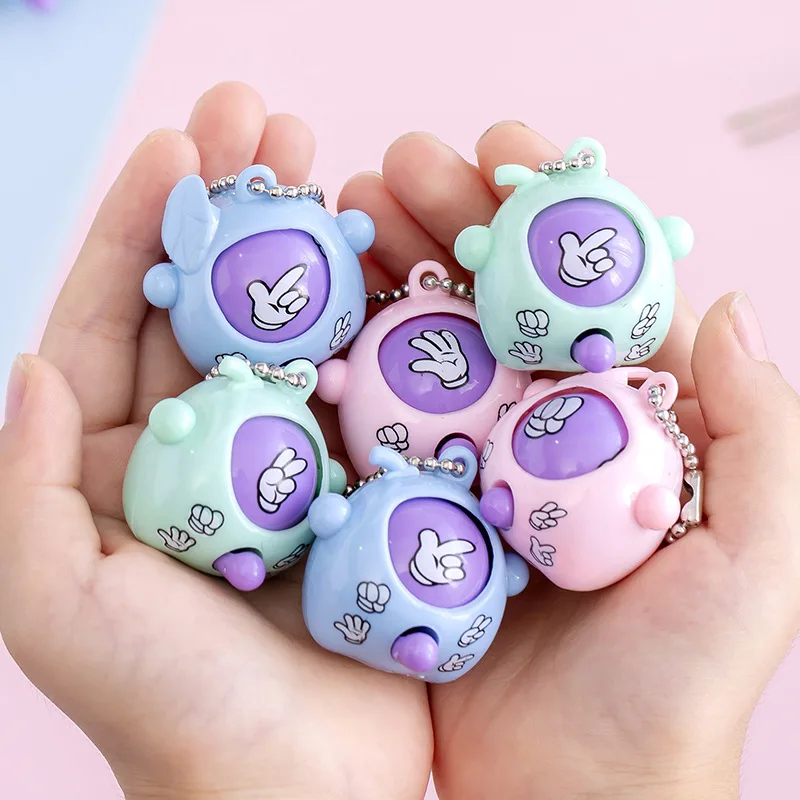 

1/5/10/20pcs Mini Fair Finger-guessing Game Rock Paper Scissors Play Toy Egg Delicate Key Chain Pendant Children Fun Battle Game