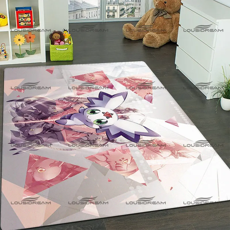 

Square Flannel Calumon Pattern Carpet Cute Cartoon Pet Decoration Rugs Modern Home Living Room Floor Mat Bedroom Carpet