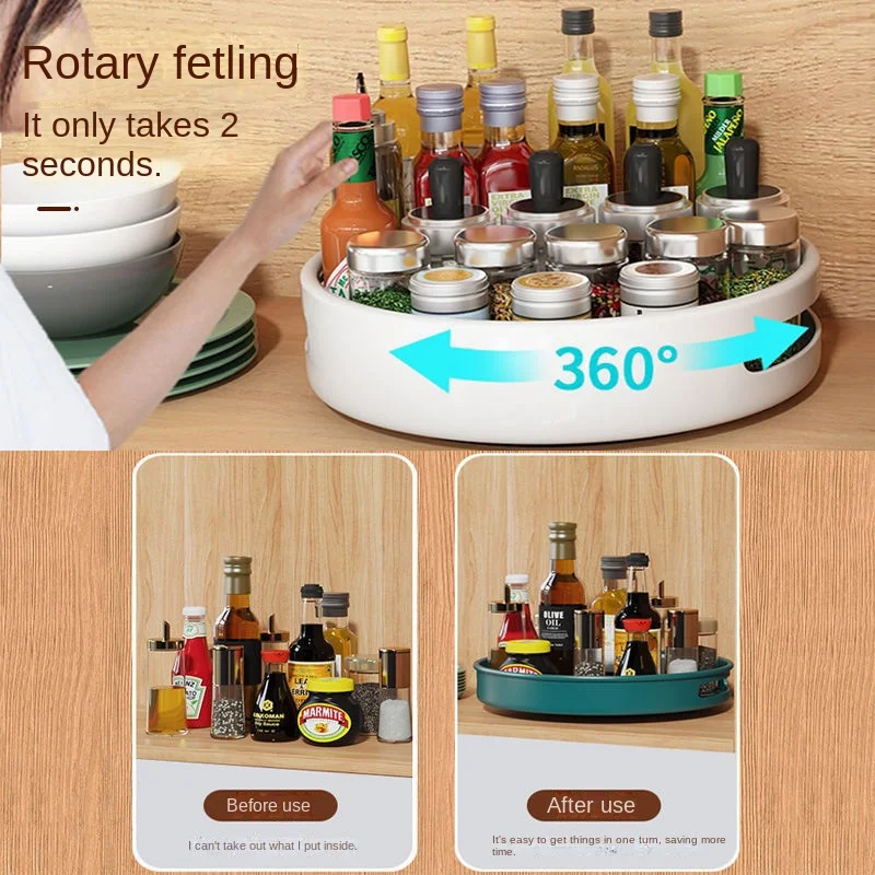 Decorative Tray Rotating Shelf Countertop Special Spice Organizer Double Corner Storage Shelf Explosive Steady Trays