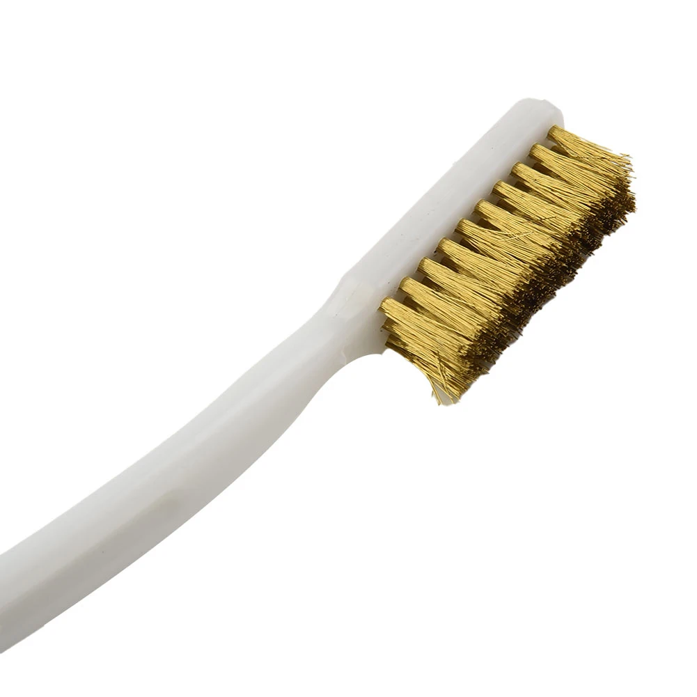 Description Picture 6 of itemBrass Wire Brush White Plastic Handle Stainless Steel Nylon Metal Rust Dirt Cleaning Polishing Brushes Hand Tools Drop Shipping