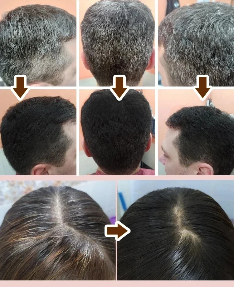 Natural Herbal Plant Hair Dye Shampoo 5 Minutes Change Hair Color Non-irritating Repair Gray White Fashion Hair Care Women Men 3
