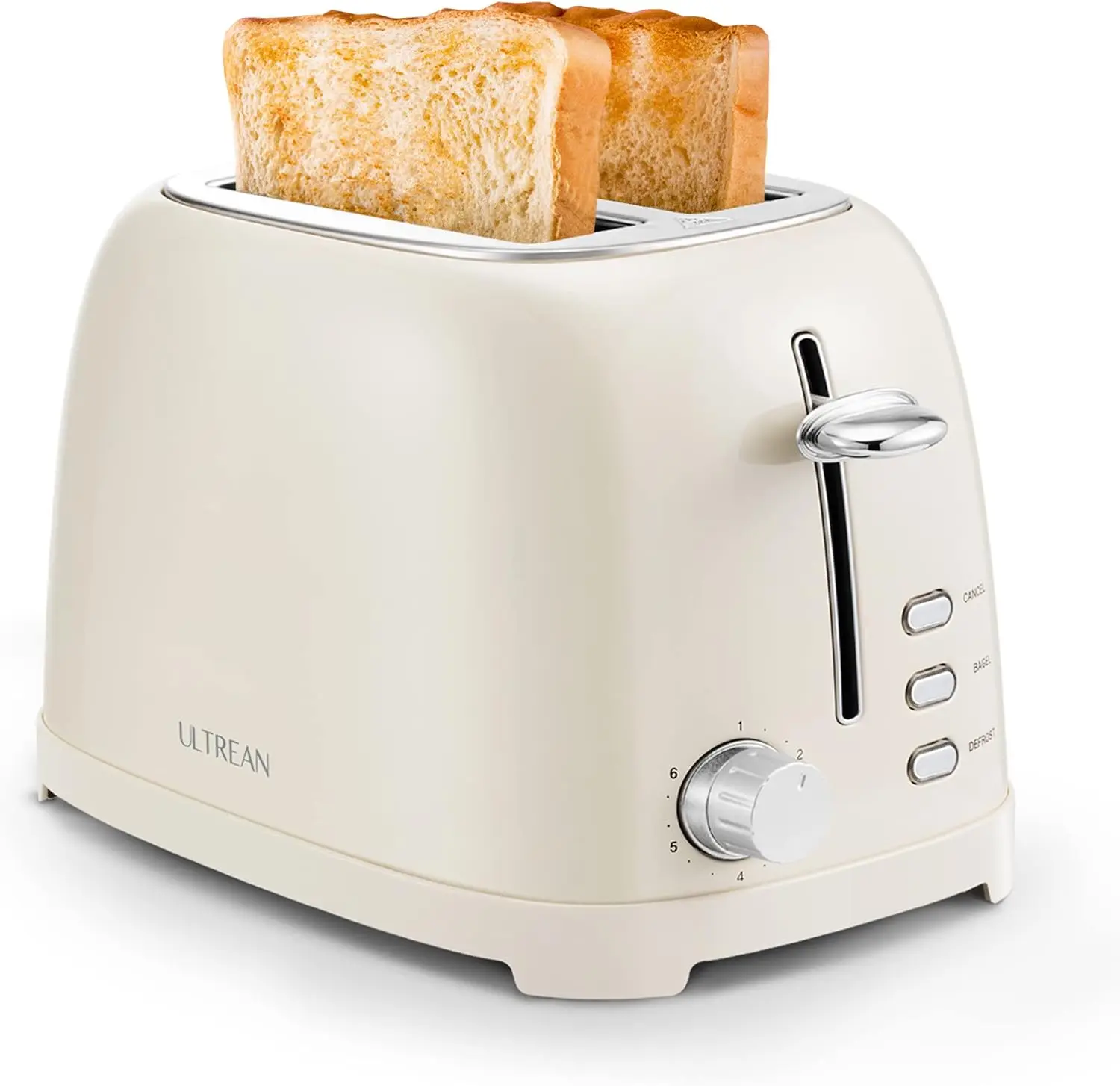 

Toaster 2 Slice with Extra-Wide Slot, Stainless Steel Toaster with Removable Crumb Tray, Small Toaster with 6 Browning S