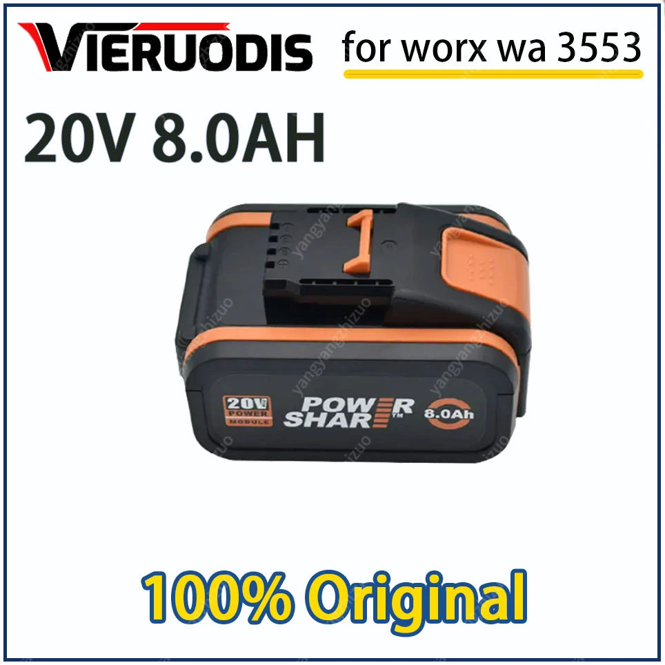 For 20V Battery 8000mah Li-ion for Worx WX390/WX176/WX166.4/WX372.1 WX800/WX678/WX550/WX532/WG894E WG629E/WG329E/WG2