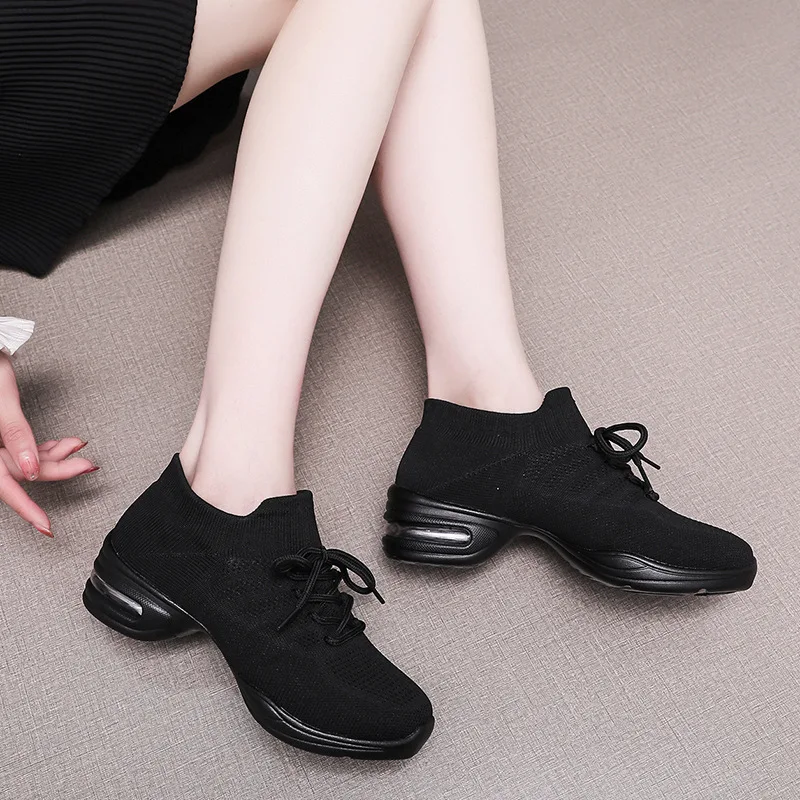 Dance Shoes Woman Mesh Soft Soled Jazz Shoes Women Sports Shoes Modern Jumping Running Shoes Adult Square Dance Sneakers